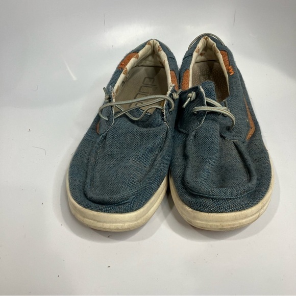 Hey Dude Welsh slip on loafers in chambray blue size 12 - Picture 2 of 8